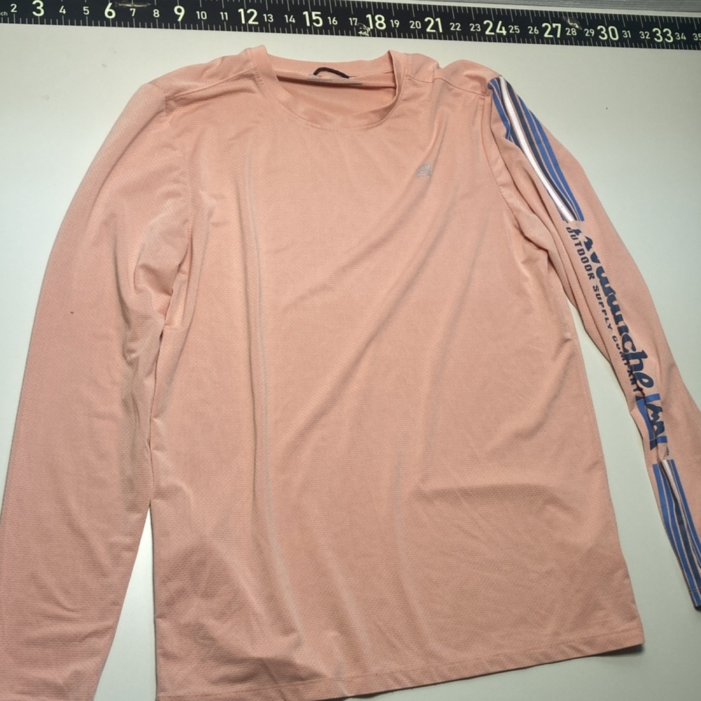 Avalanche Outdoor Supply Co Men's Long Sleeve T-Shirt Crew Neck Logo Pink M